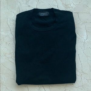 Zara Men’s Basic Black Medium Crew Neck Sweater